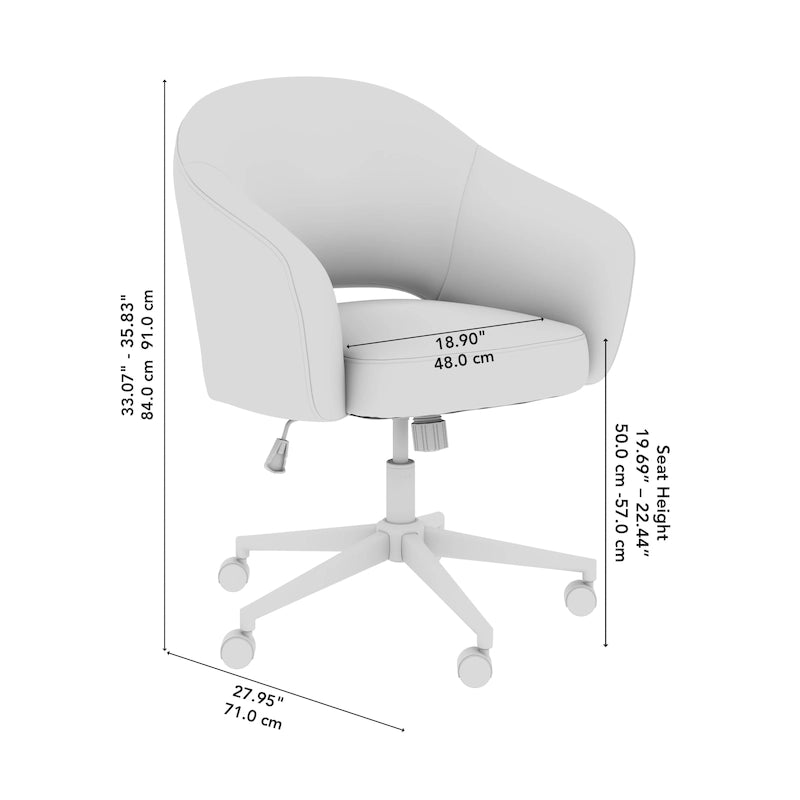 Chaise de bureau moderne Mid-Century pour le télétravail