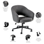 Chaise de bureau moderne Mid-Century pour le télétravail