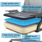 Chaise de bureau à dossier mi-haut avec soutien lombaire et accoudoirs, chaise ergonomique en maille pour ordinateur