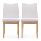 Chaise de salle à manger en tissu de style Mid-Century (lot de 2)