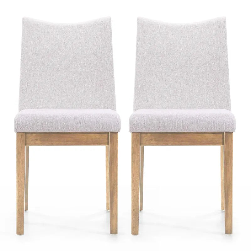 Chaise de salle à manger en tissu de style Mid-Century (lot de 2)