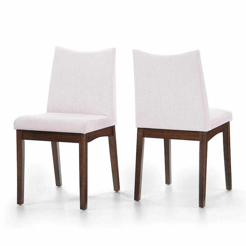 Chaise de salle à manger en tissu de style Mid-Century (lot de 2)