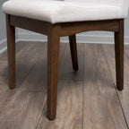 Chaise de salle à manger en tissu de style Mid-Century (lot de 2)