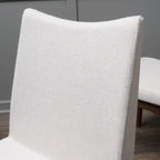 Chaise de salle à manger en tissu de style Mid-Century (lot de 2)