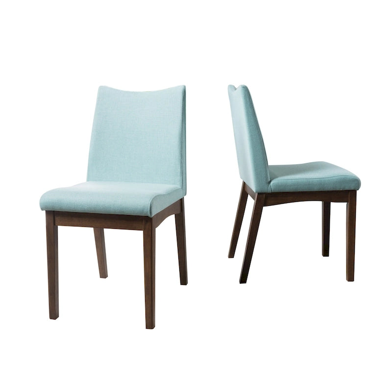 Chaise de salle à manger en tissu de style Mid-Century (lot de 2)