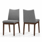 Chaise de salle à manger en tissu de style Mid-Century (lot de 2)