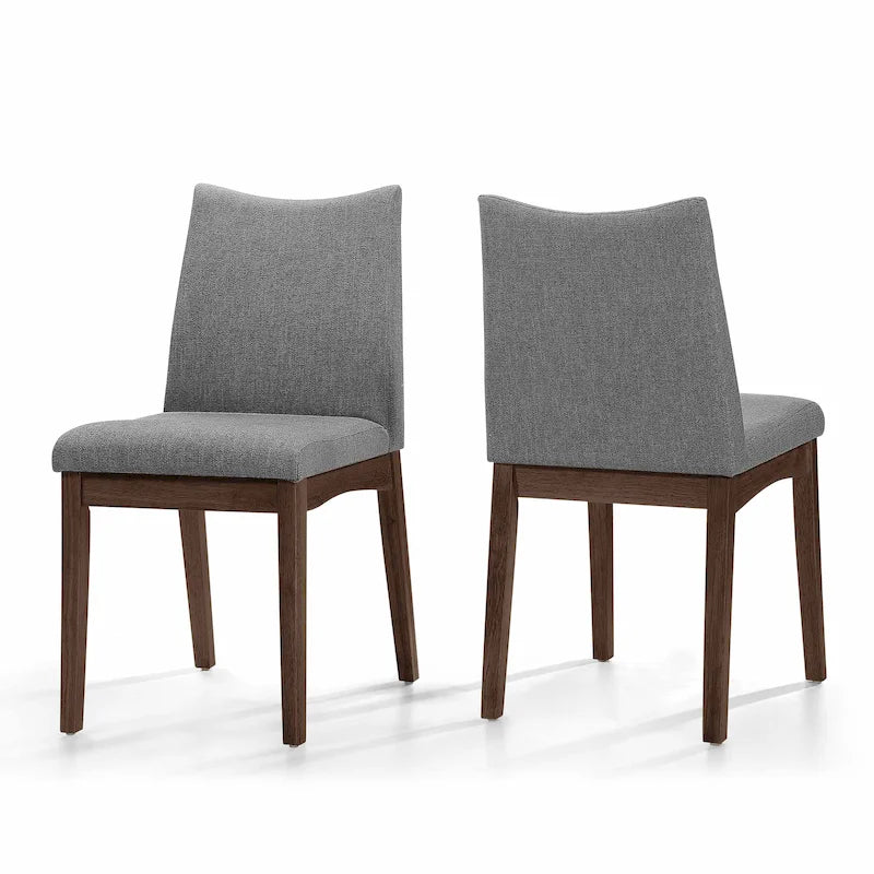 Chaise de salle à manger en tissu de style Mid-Century (lot de 2)