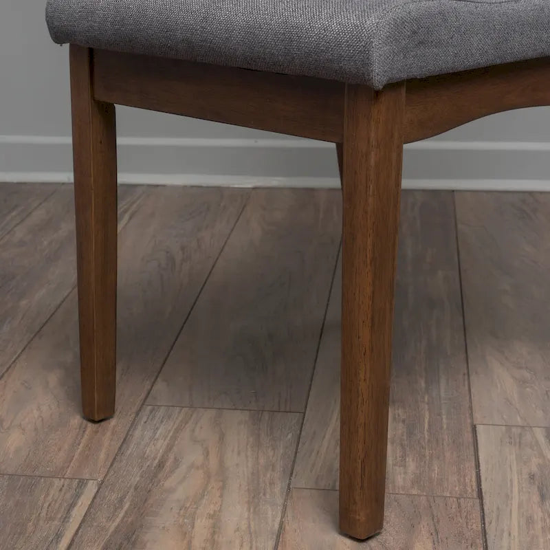 Chaise de salle à manger en tissu de style Mid-Century (lot de 2)