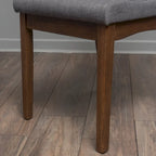 Chaise de salle à manger en tissu de style Mid-Century (lot de 2)