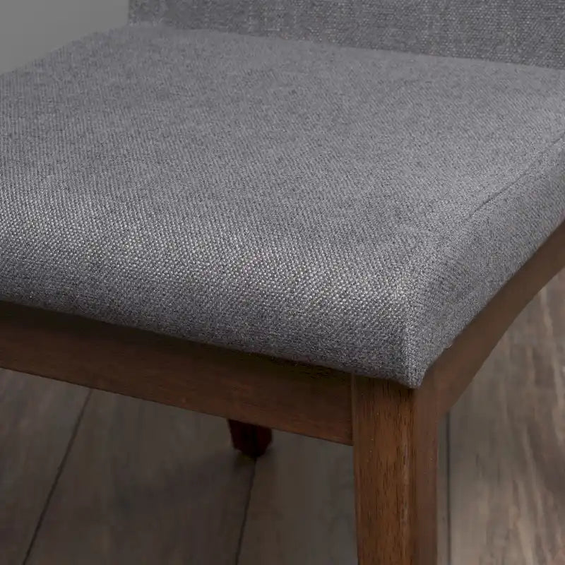 Chaise de salle à manger en tissu de style Mid-Century (lot de 2)