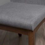 Chaise de salle à manger en tissu de style Mid-Century (lot de 2)
