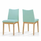 Chaise de salle à manger en tissu de style Mid-Century (lot de 2)