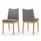 Chaise de salle à manger en tissu de style Mid-Century (lot de 2)