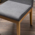 Chaise de salle à manger en tissu de style Mid-Century (lot de 2)