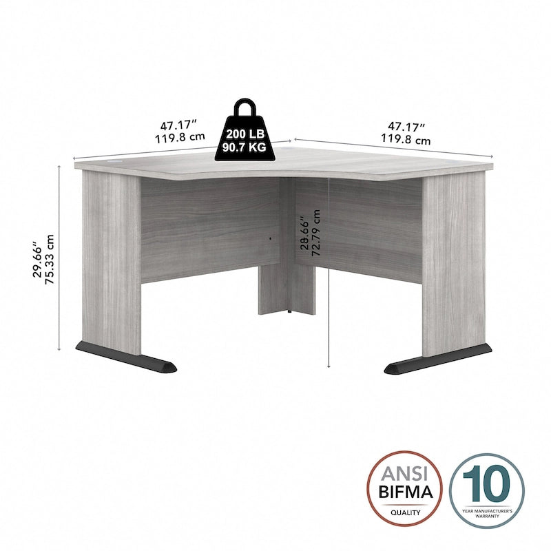 Un bureau d'angle informatique 48W