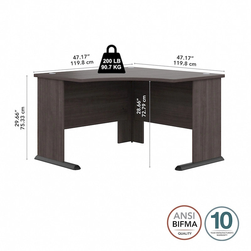 Un bureau d'angle informatique 48W