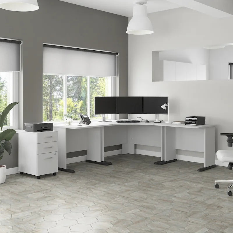 Un bureau d'angle informatique 48W