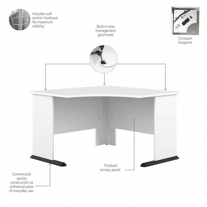 Un bureau d'angle informatique 48W