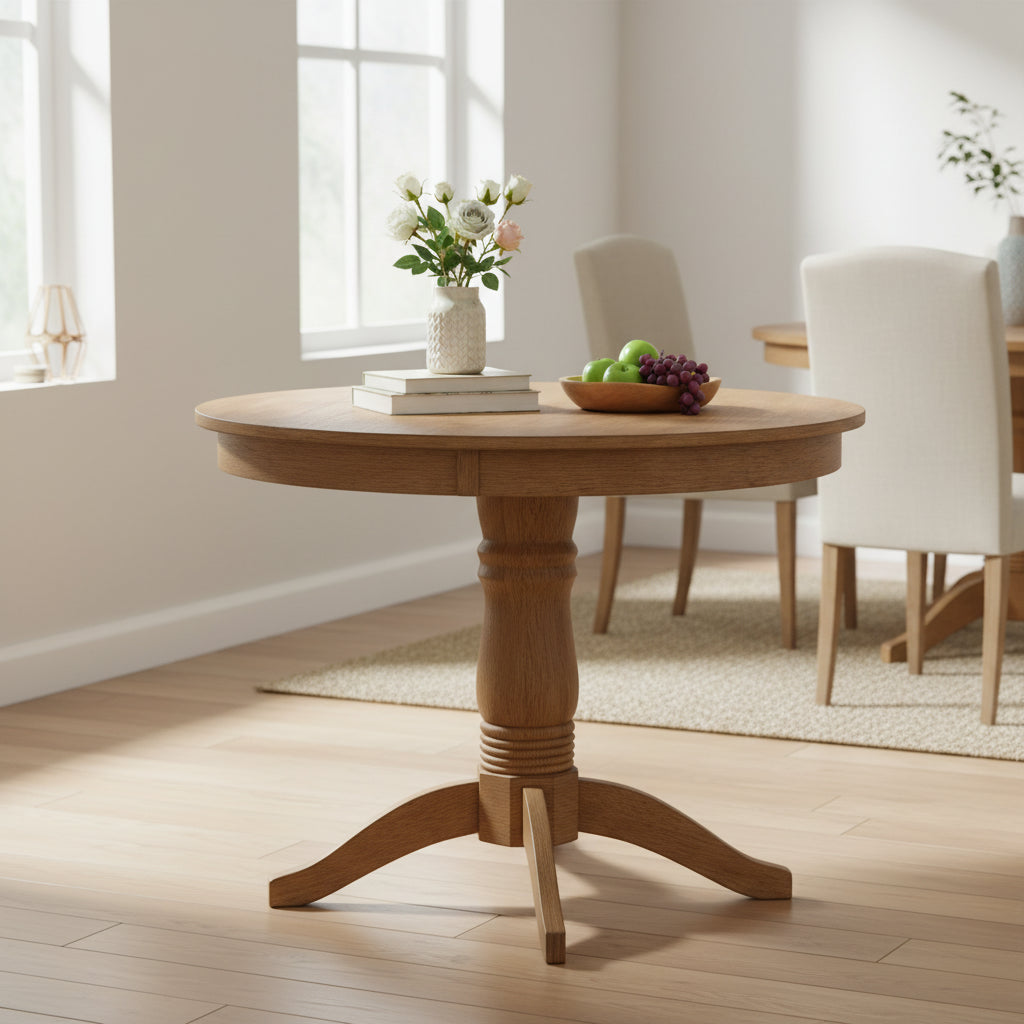 Table à manger à pied central