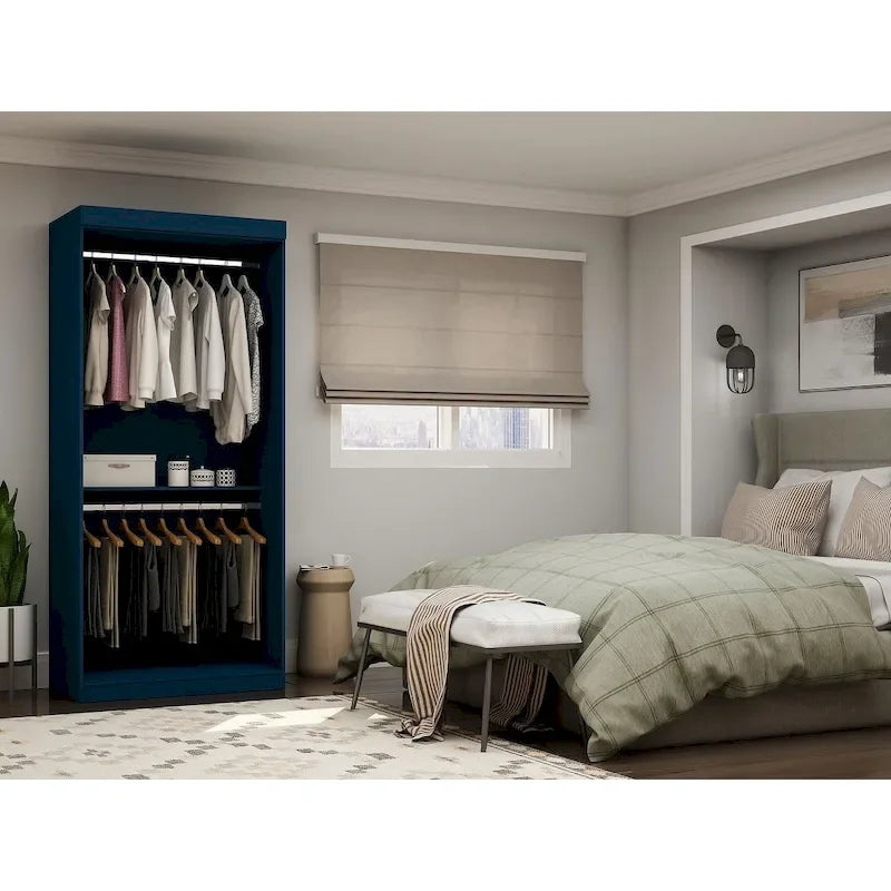35.9 Armoire double ouverte moderne avec 2 tringles de suspension