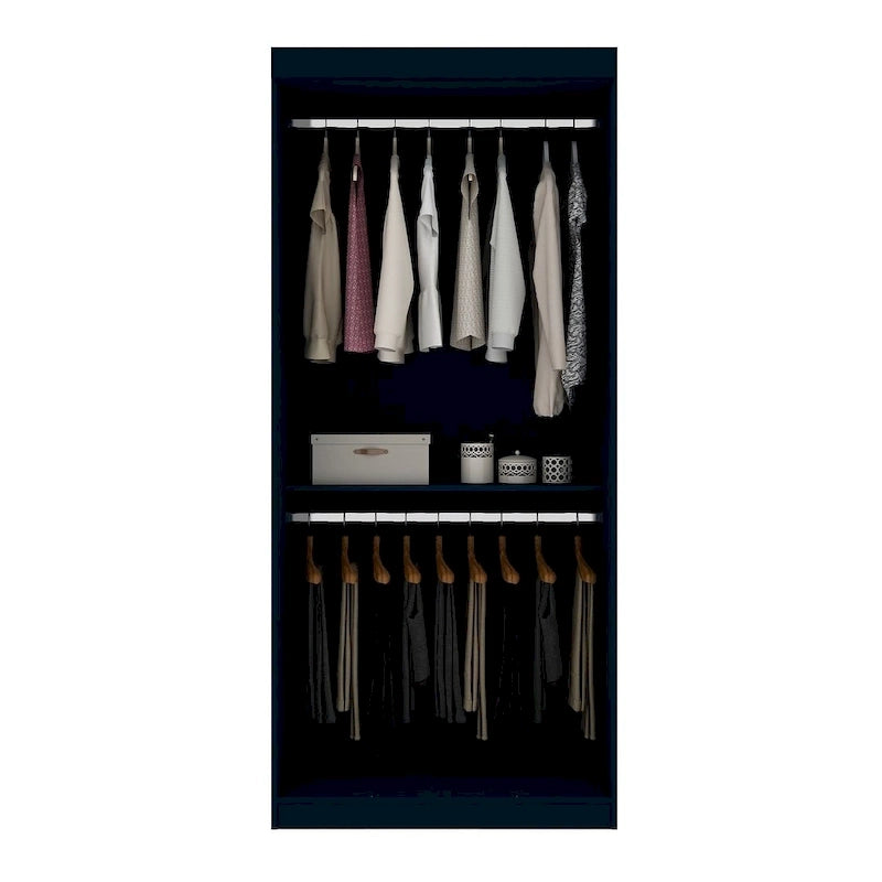 35.9 Armoire double ouverte moderne avec 2 tringles de suspension