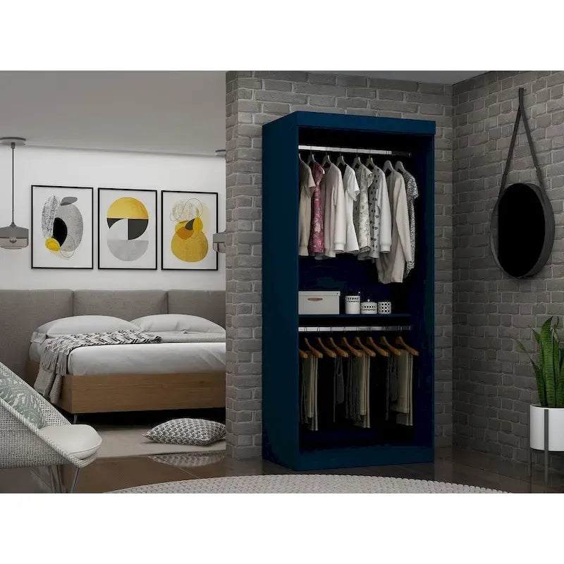 35.9 Armoire double ouverte moderne avec 2 tringles de suspension