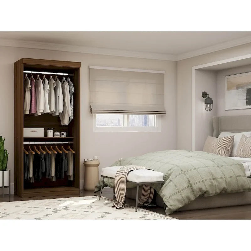 35.9 Armoire double ouverte moderne avec 2 tringles de suspension