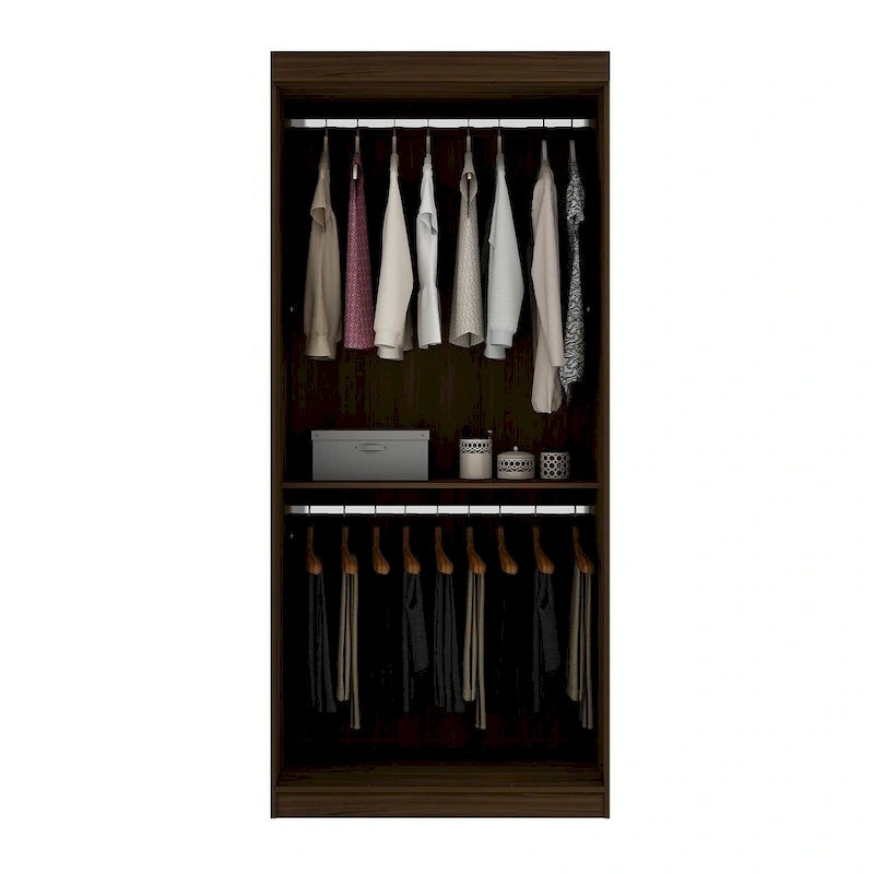 35.9 Armoire double ouverte moderne avec 2 tringles de suspension