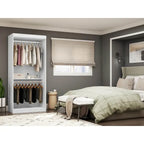 35.9 Armoire double ouverte moderne avec 2 tringles de suspension