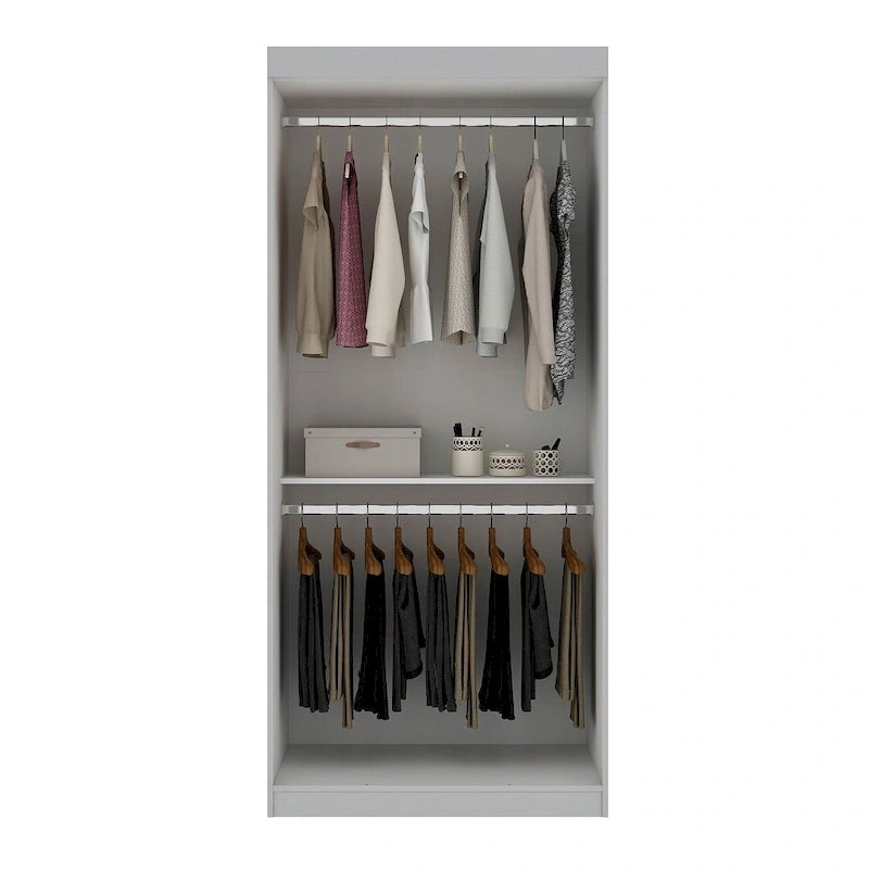 35.9 Armoire double ouverte moderne avec 2 tringles de suspension