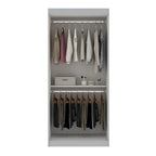 35.9 Armoire double ouverte moderne avec 2 tringles de suspension