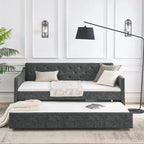 Lit de repos double avec lit gigogne double rembourré