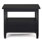 TABLE D'APPOINT ÉTROITE RECTANGULAIRE TRANSITIONNELLE EN BOIS MASSIF de 14 POUCES de Large - 14 Pouces de large