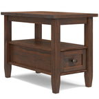 TABLE D'APPOINT ÉTROITE RECTANGULAIRE TRANSITIONNELLE EN BOIS MASSIF de 14 POUCES de Large - 14 Pouces de large