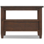 TABLE D'APPOINT ÉTROITE RECTANGULAIRE TRANSITIONNELLE EN BOIS MASSIF de 14 POUCES de Large - 14 Pouces de large