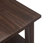 TABLE D'APPOINT ÉTROITE RECTANGULAIRE TRANSITIONNELLE EN BOIS MASSIF de 14 POUCES de Large - 14 Pouces de large
