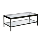 Table basse en métal et verre