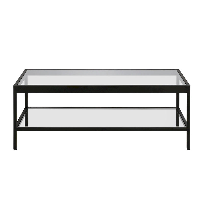 Table basse en métal et verre