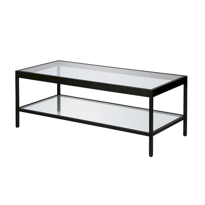 Table basse en métal et verre