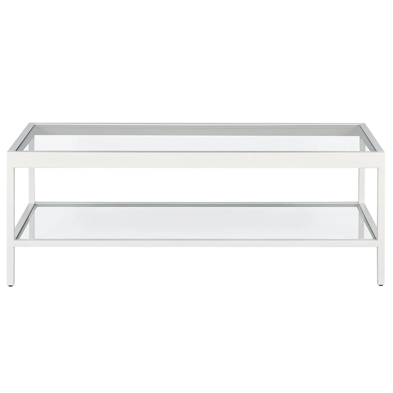 Table basse en métal et verre