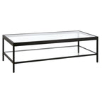 Table basse en métal et verre
