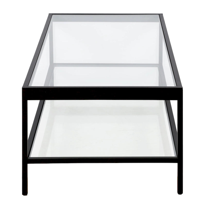 Table basse en métal et verre