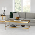 Table basse en métal et verre