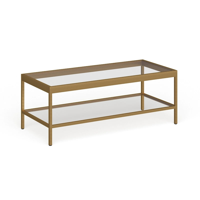 Table basse en métal et verre