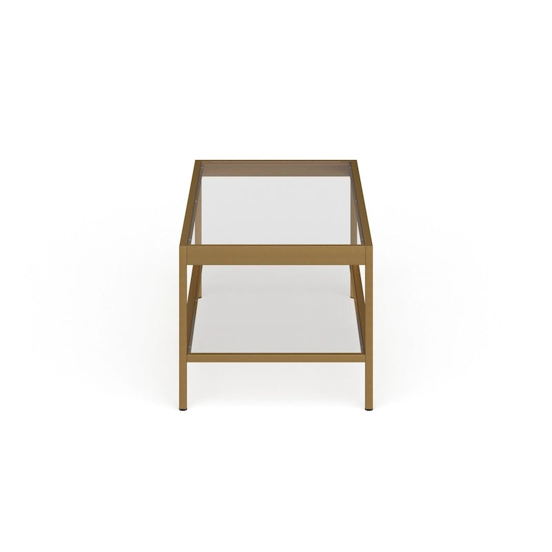 Table basse en métal et verre