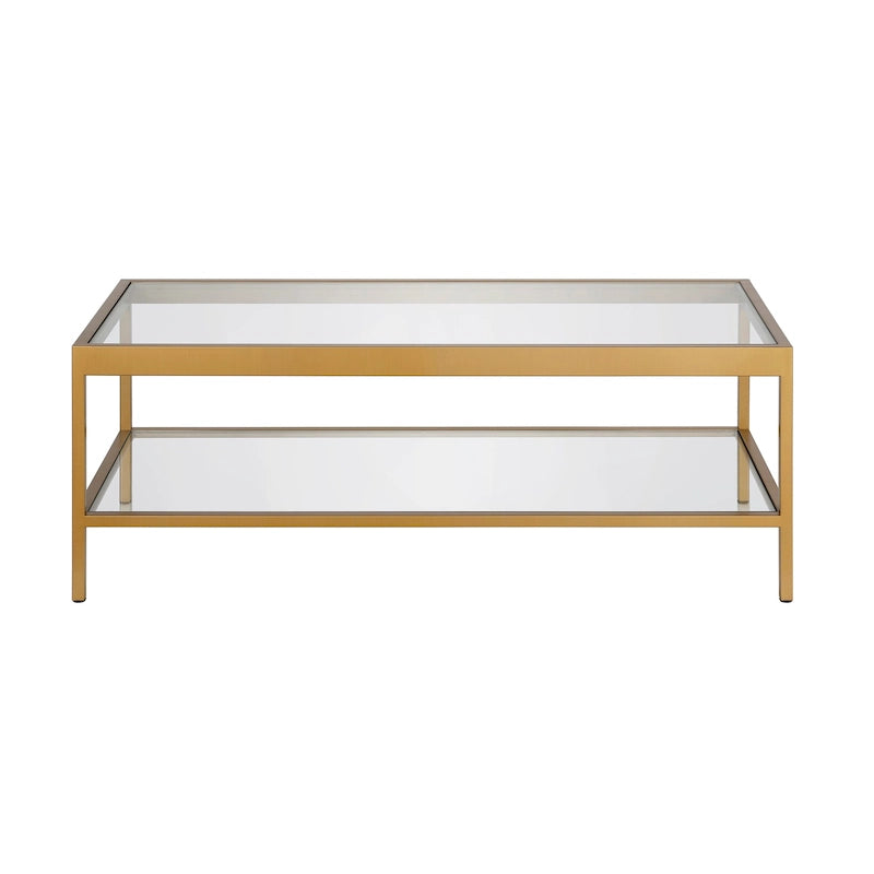 Table basse en métal et verre