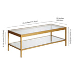 Table basse en métal et verre