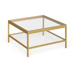 Table basse en métal et verre