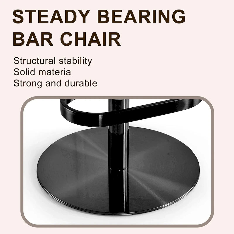 Tabouret de bar en velours réglable en hauteur et pivotant