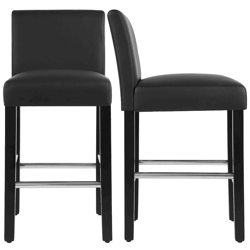 Tabourets de bar hauteur comptoir, lot de 2, hauteur d'assise 66 cm, avec dossier